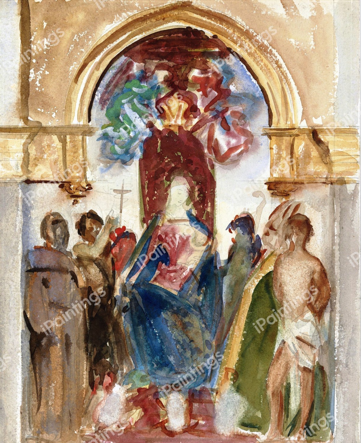 Madonna and Child and Saints. The painting by John Singer Sargent