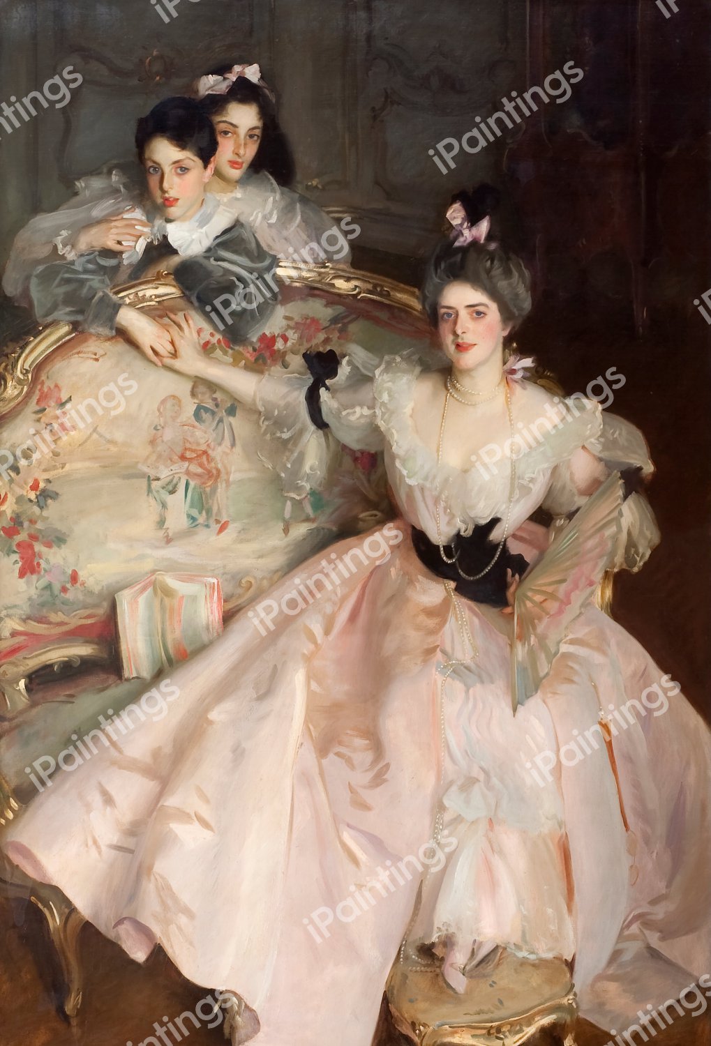 Mrs Carl Meyer and Her Children. The painting by John Singer Sargent