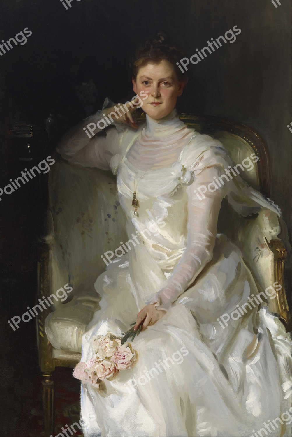 Mrs. Joshua Montgomery Sears (Sarah Choate Sears). The painting by John Singer Sargent