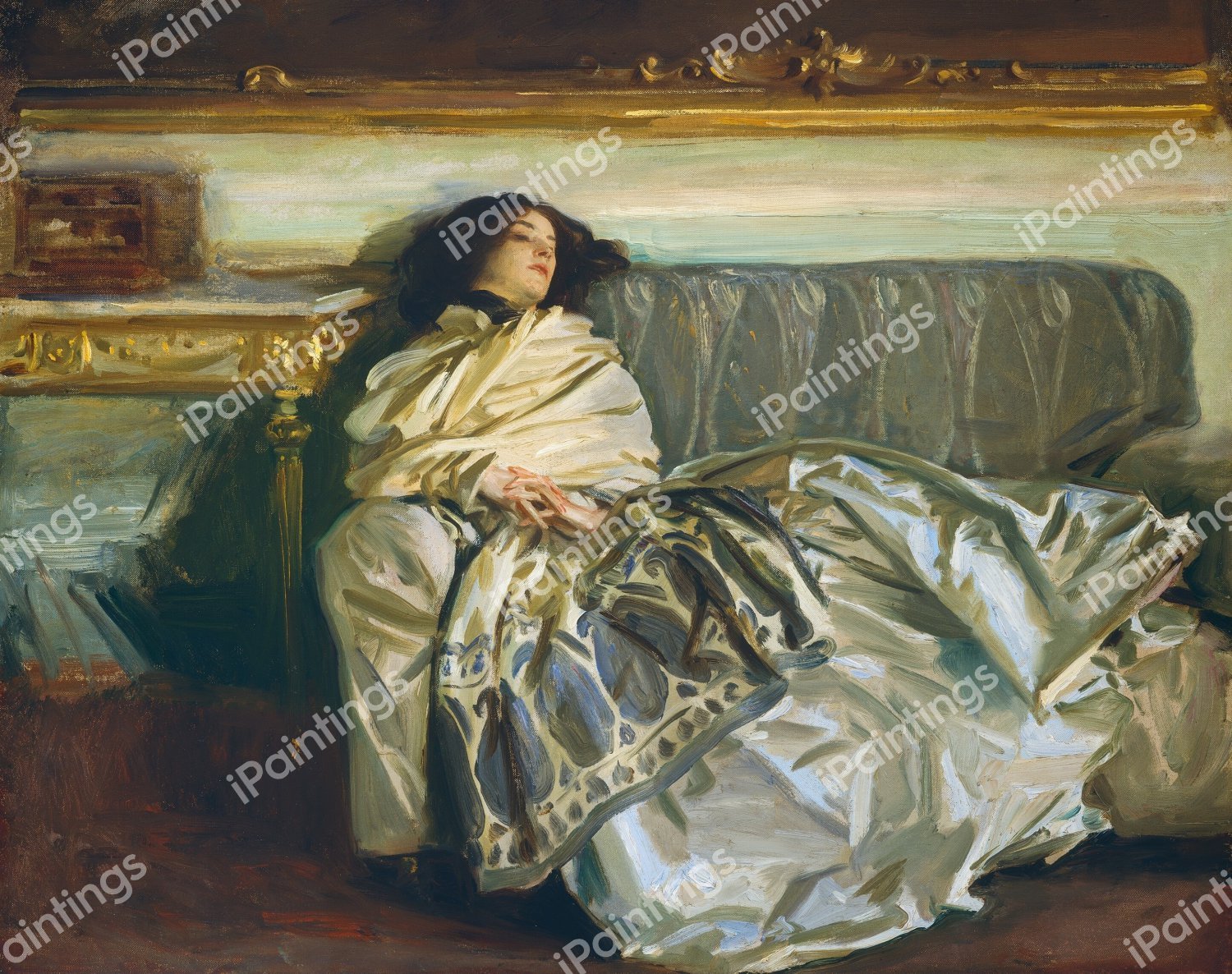 Nonchaloir. The painting by John Singer Sargent