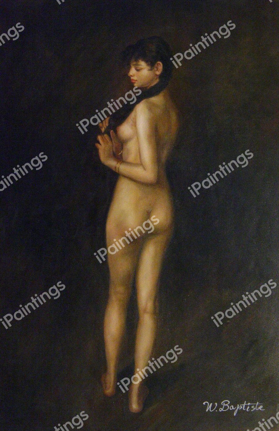 Nude Egyptian Girl. The painting by John Singer Sargent