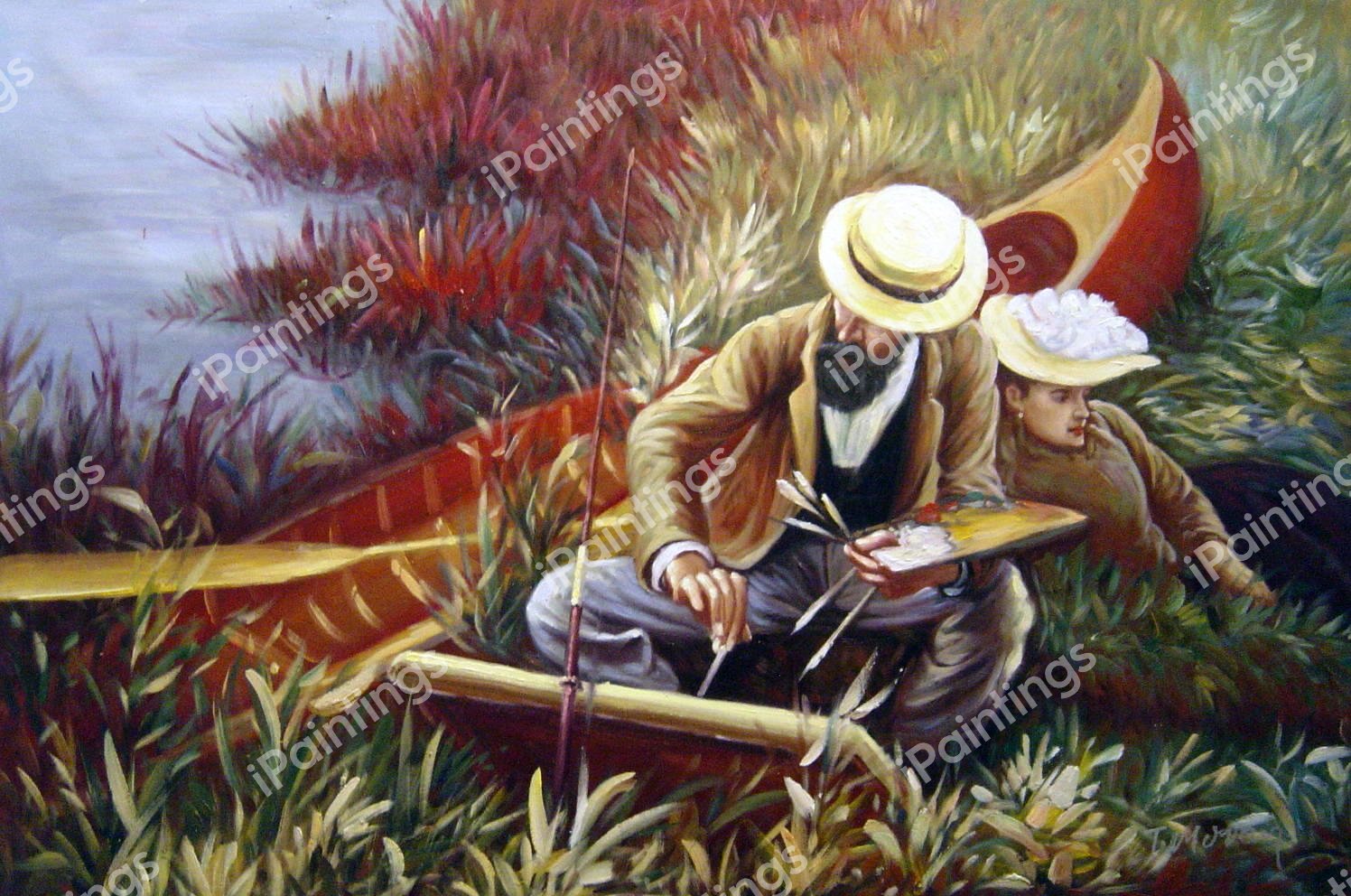 Out Of Doors Study. The painting by John Singer Sargent