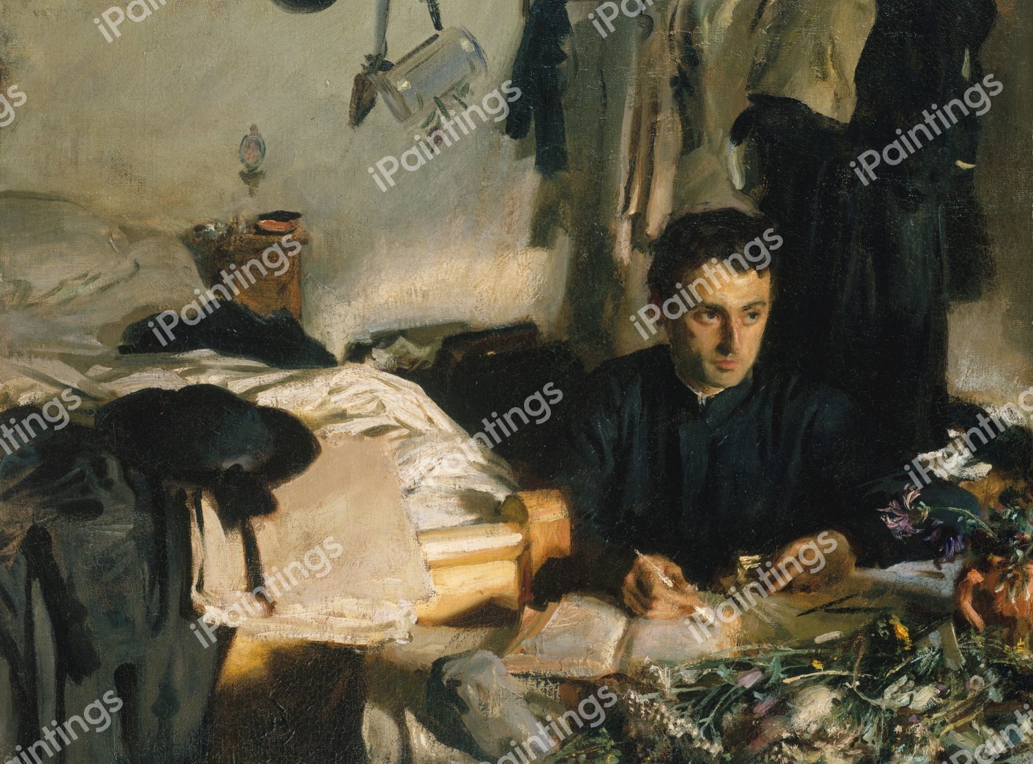 Padre Sebastiano. The painting by John Singer Sargent