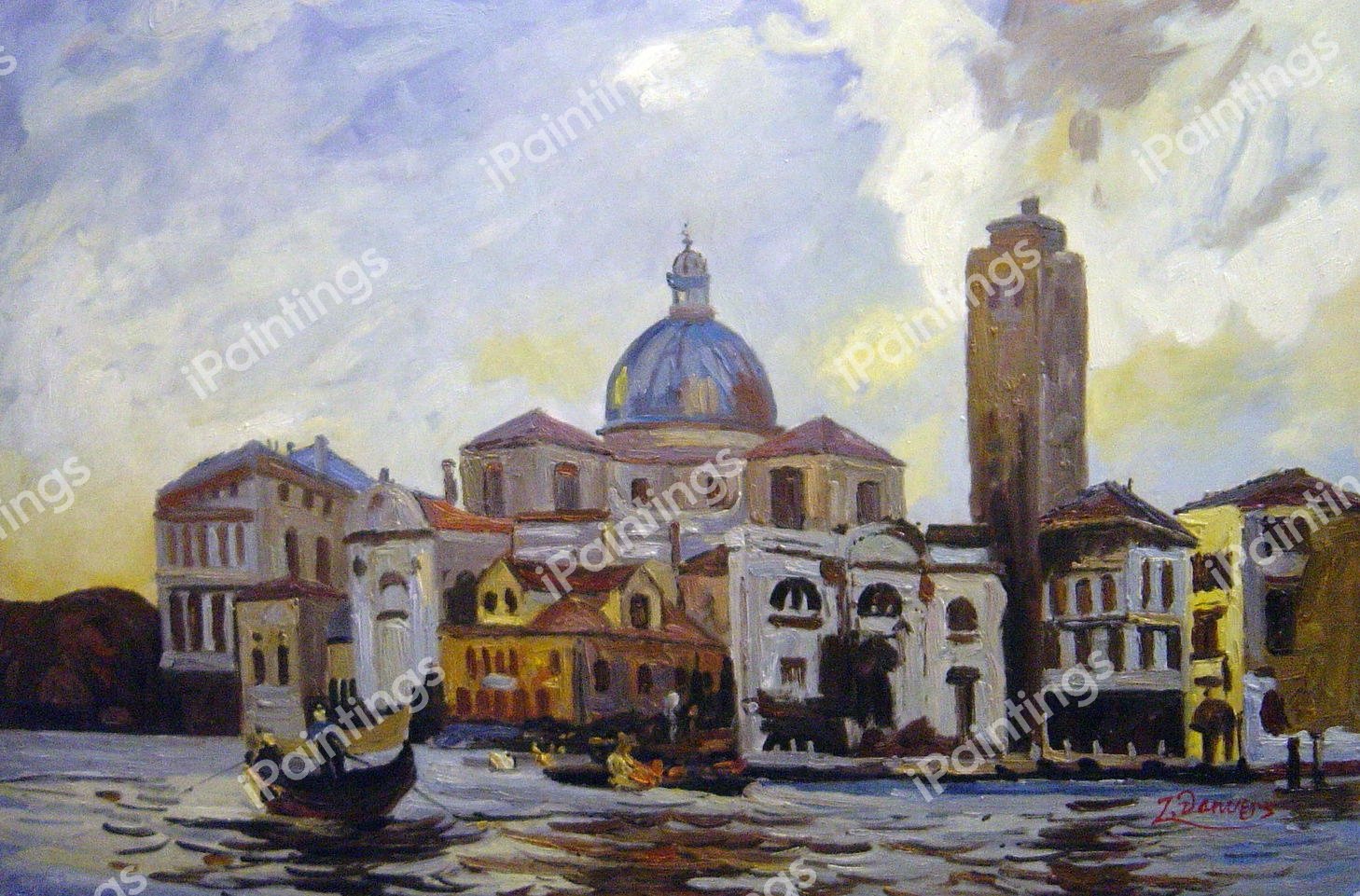 Palazzo Labia And San Geremia, Venice. The painting by John Singer Sargent