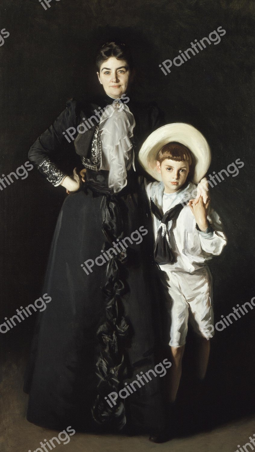 Portrait of Mrs. Edward L. Davis and Her Son, Livingston Davis. The painting by John Singer Sargent