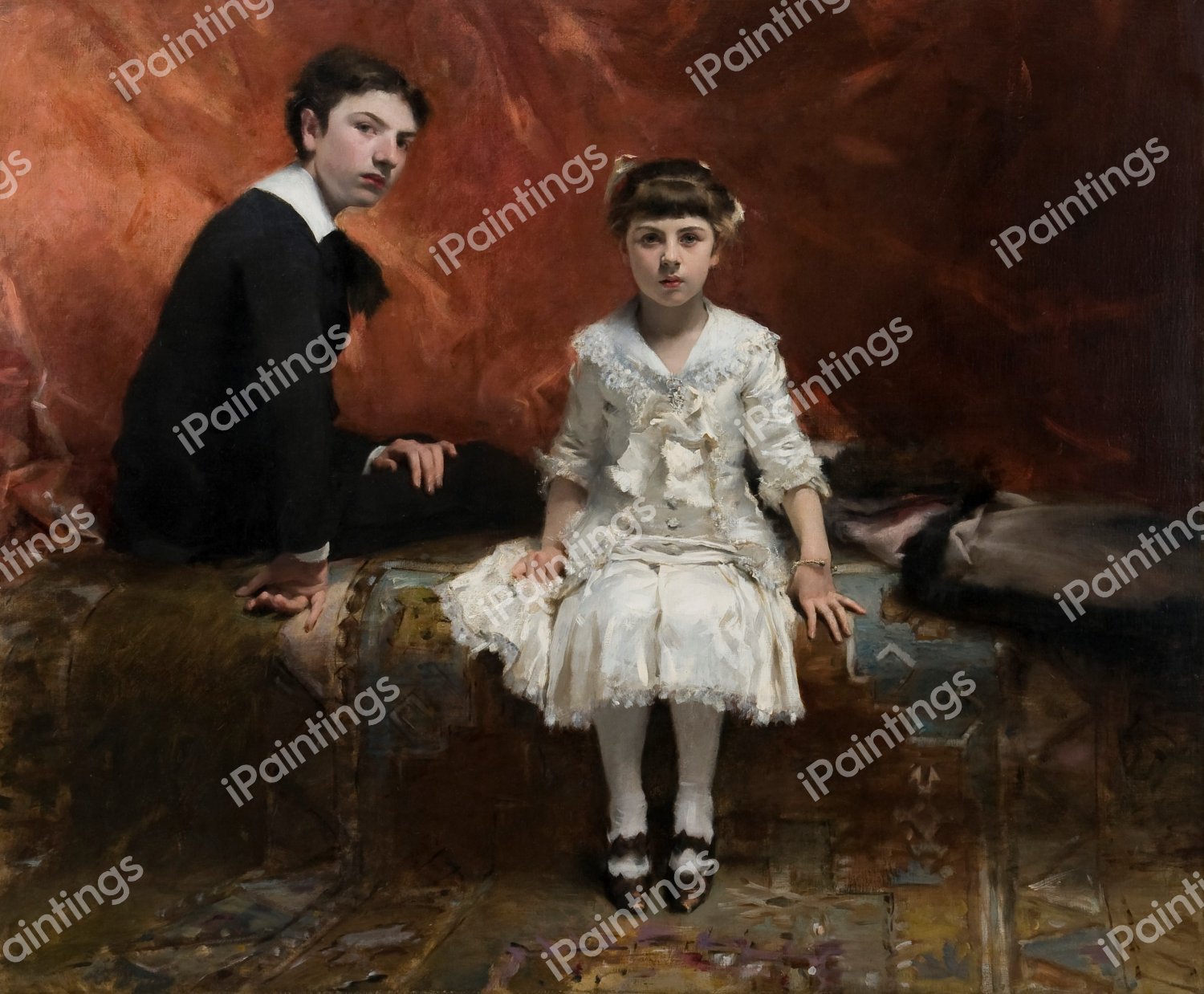 Portraits of Edouard and Marie (Edouard and Marie-Louise Pailleron). The painting by John Singer Sargent
