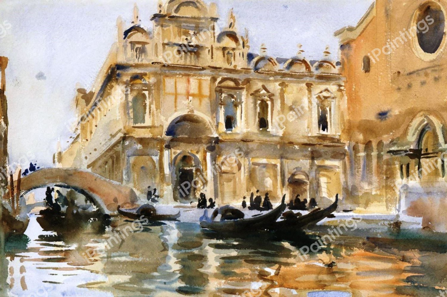 Rio dei Mendicanti. The painting by John Singer Sargent