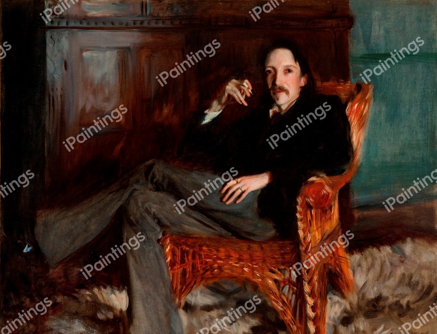 Robert Louis Stevenson. The painting by John Singer Sargent