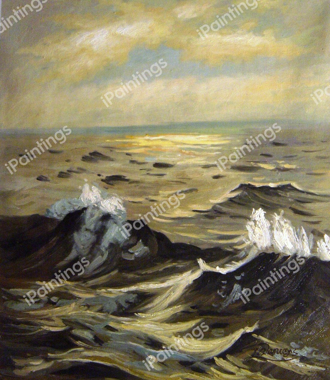 Seascape. The painting by John Singer Sargent