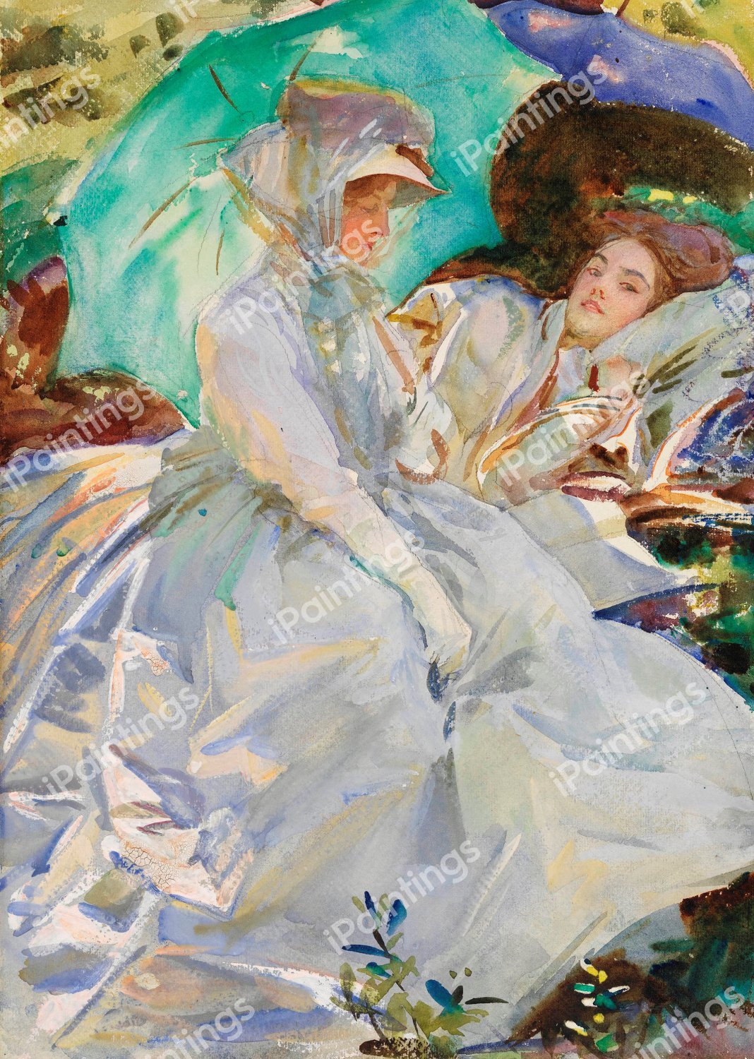 Simplon Pass, Reading. The painting by John Singer Sargent
