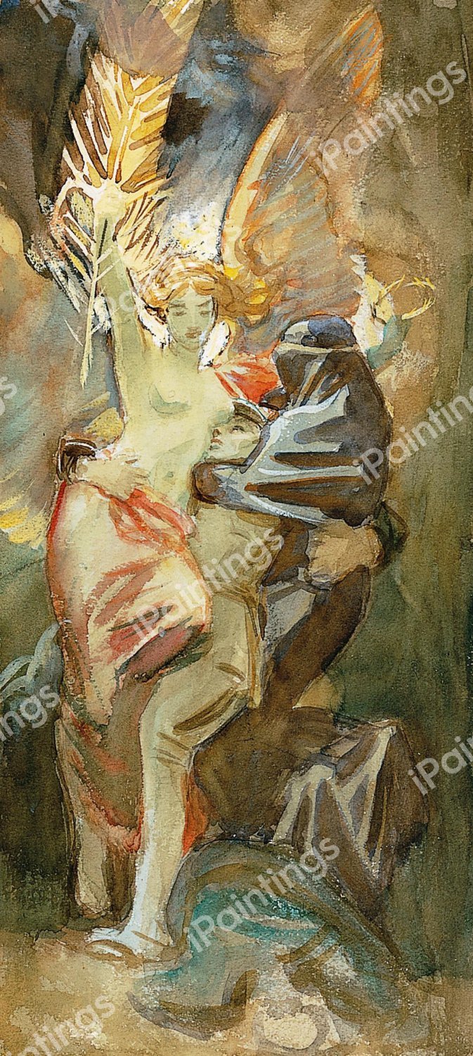 Study for "Death and Victory". The painting by John Singer Sargent