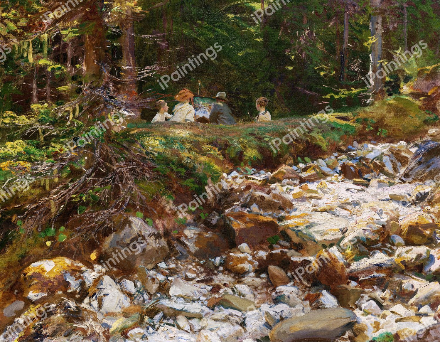 The Master and His Pupils. The painting by John Singer Sargent