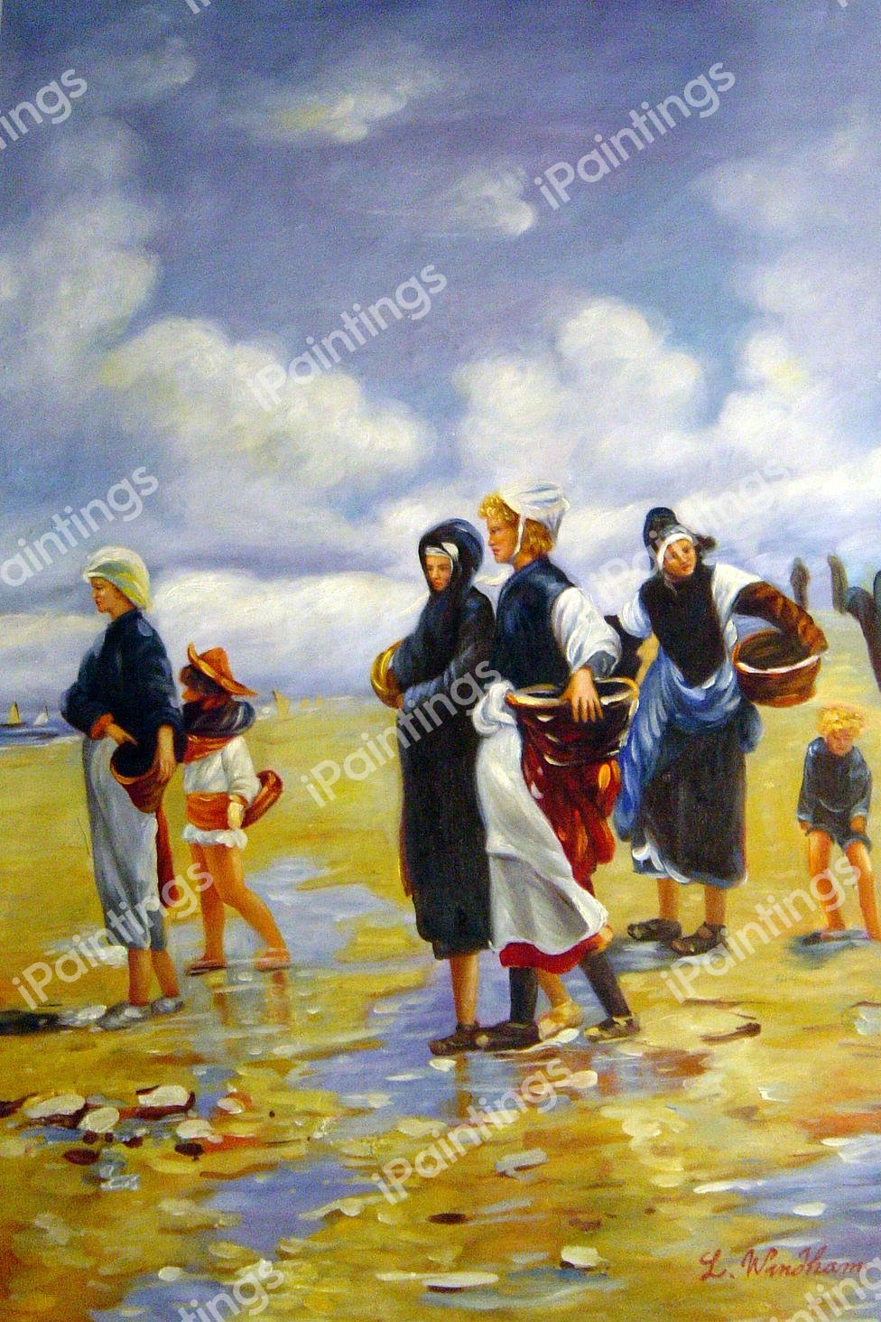 The Oyster Gatherers Of Cancale. The painting by John Singer Sargent