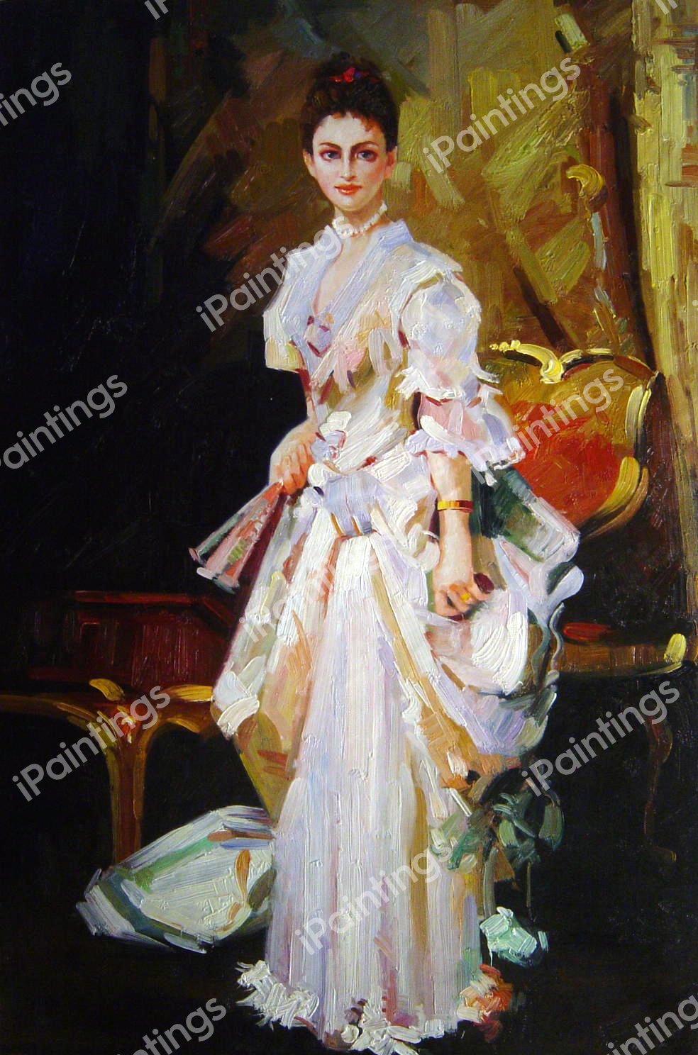 The Portrait Of Mrs. Henry White. The painting by John Singer Sargent