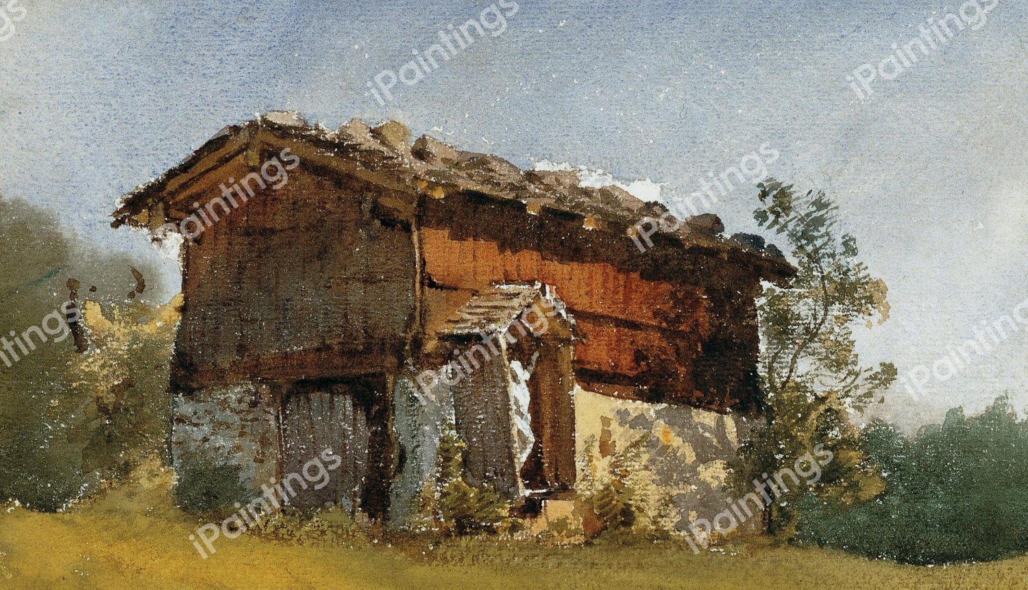 Tyrolean Shrine. The painting by John Singer Sargent