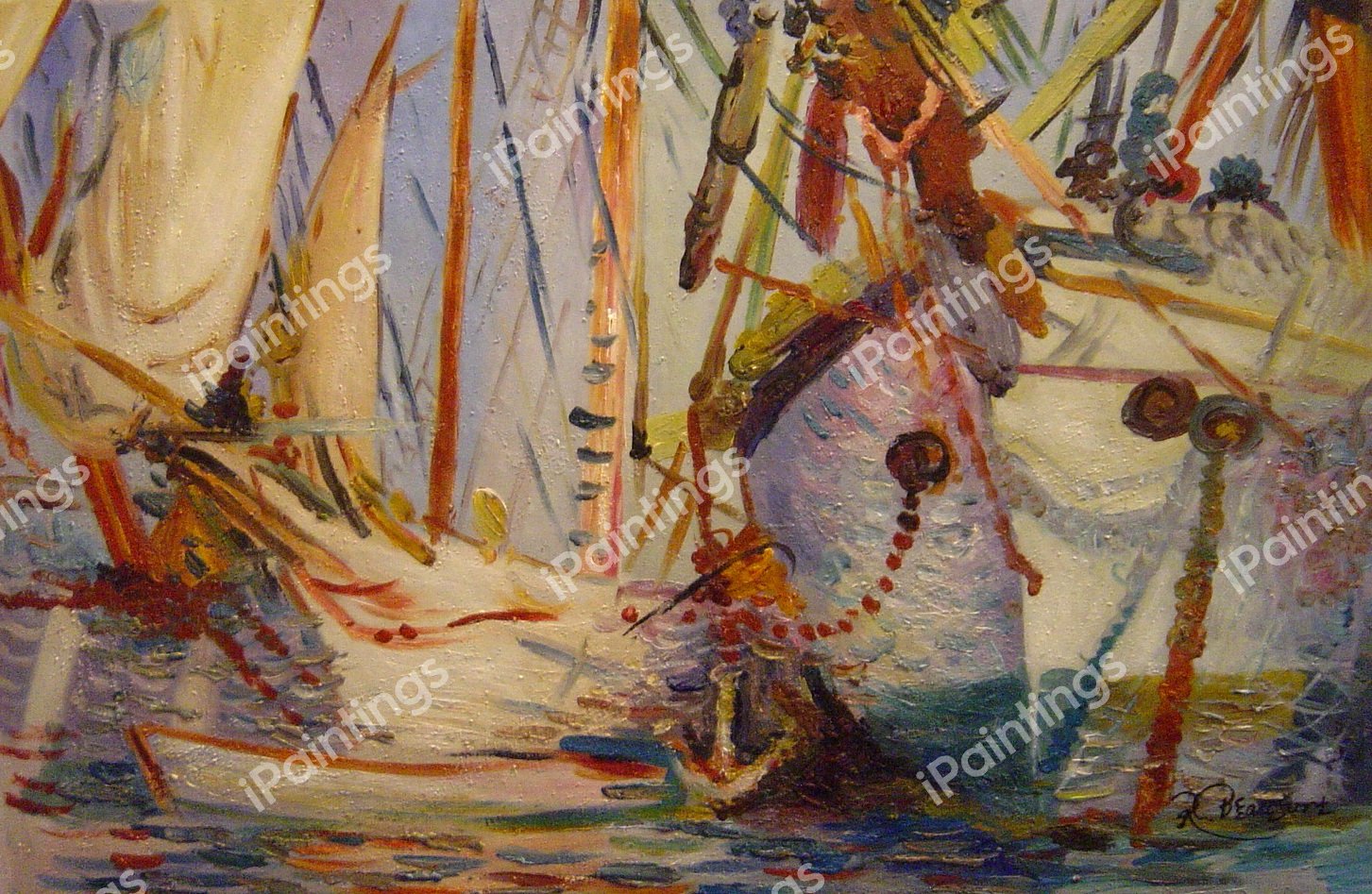 White Ships. The painting by John Singer Sargent