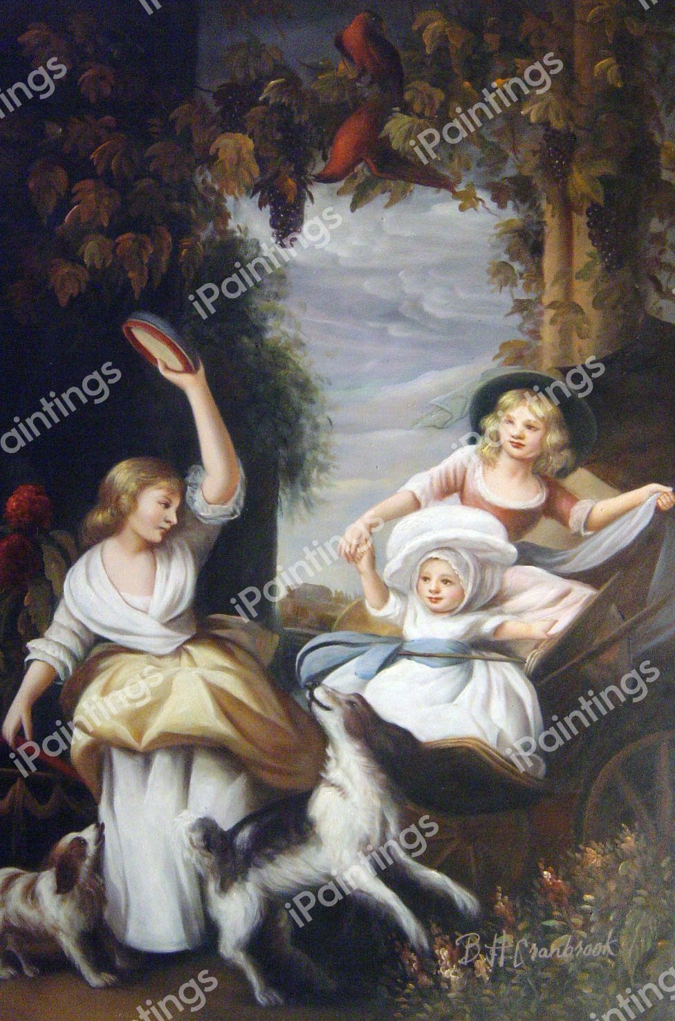 Three Daughters Of George III. The painting by John Singleton Copley