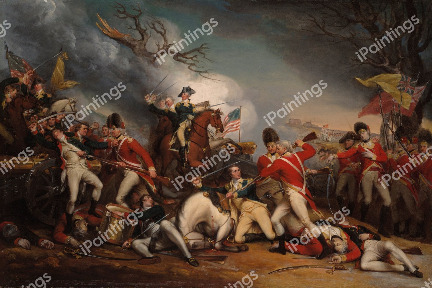 The Death of General Mercer at the Battle of Princeton, January 3, 1777. The painting by John Trumbull
