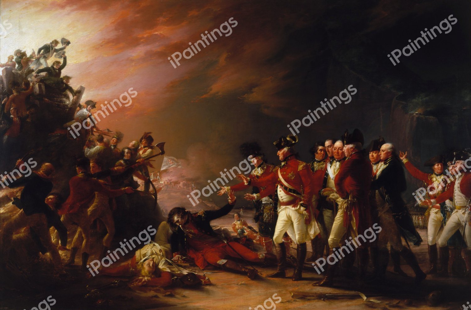 The Sortie Made by the Garrison of Gibraltar. The painting by John Trumbull