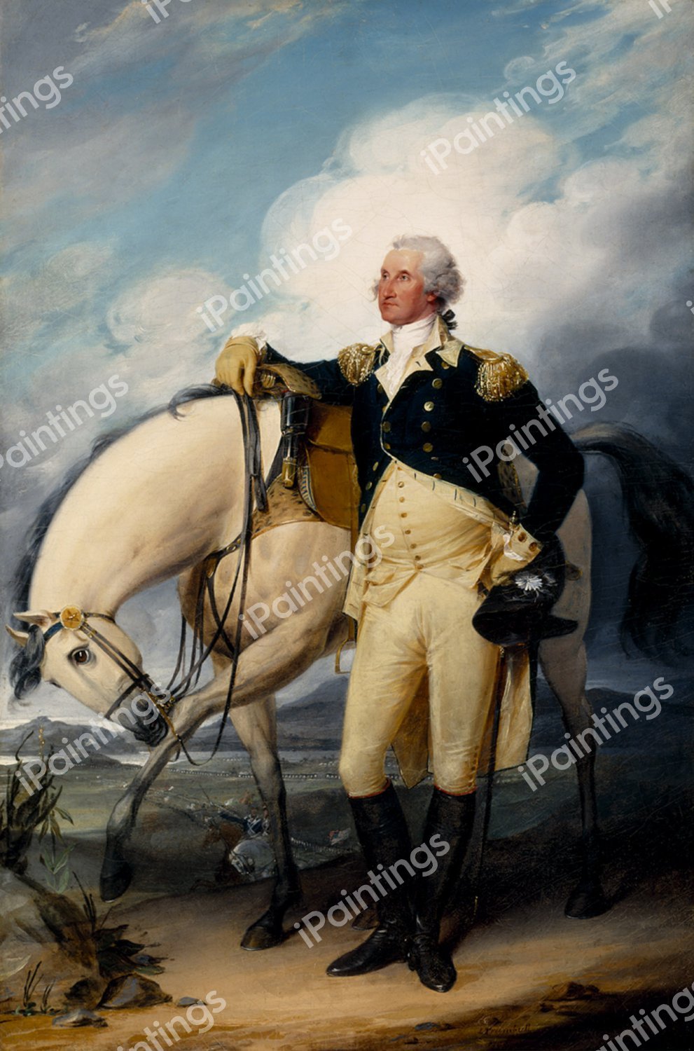 Washington at Verplanck's Point. The painting by John Trumbull