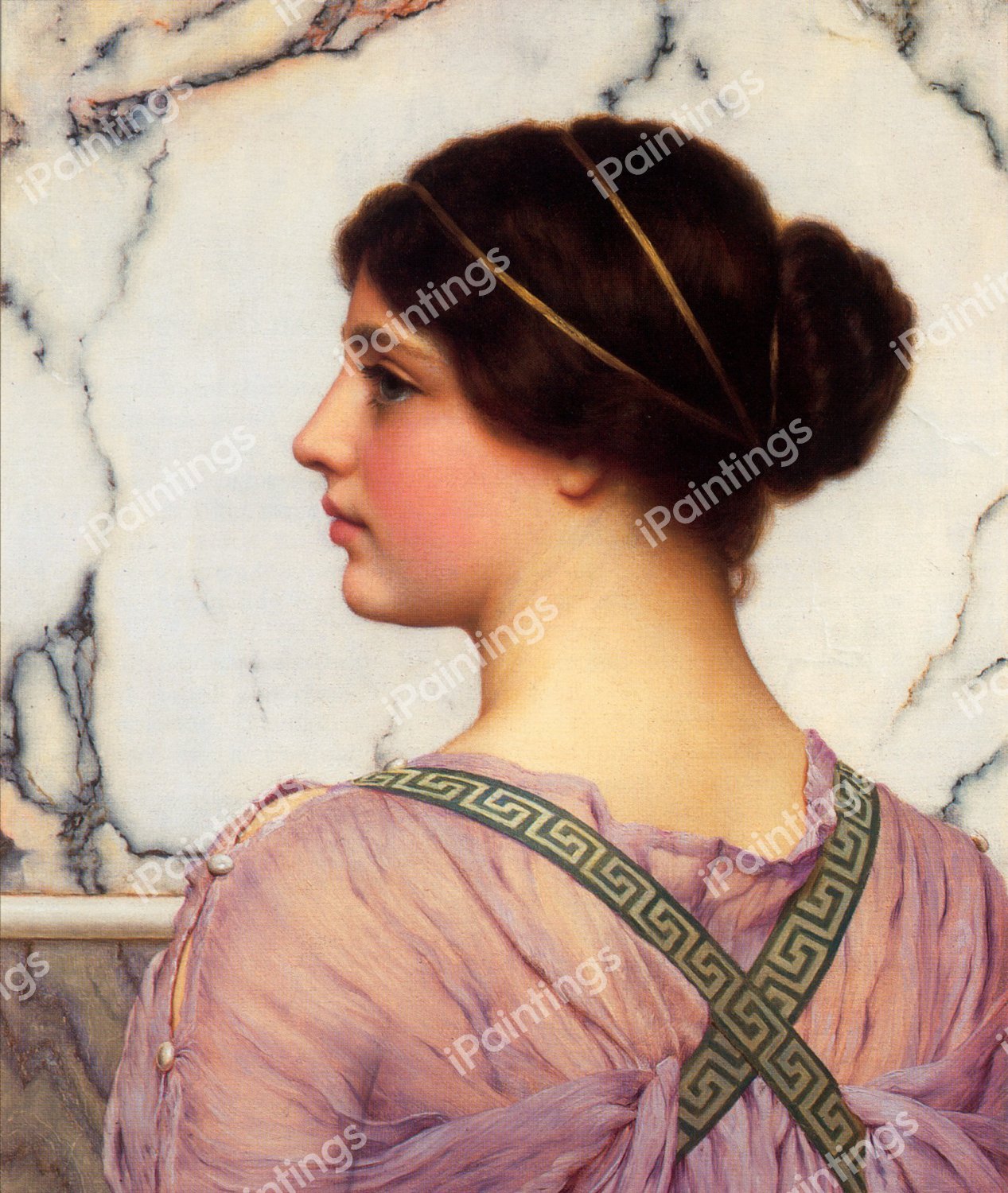 A Grecian Lovely. The painting by John William Godward