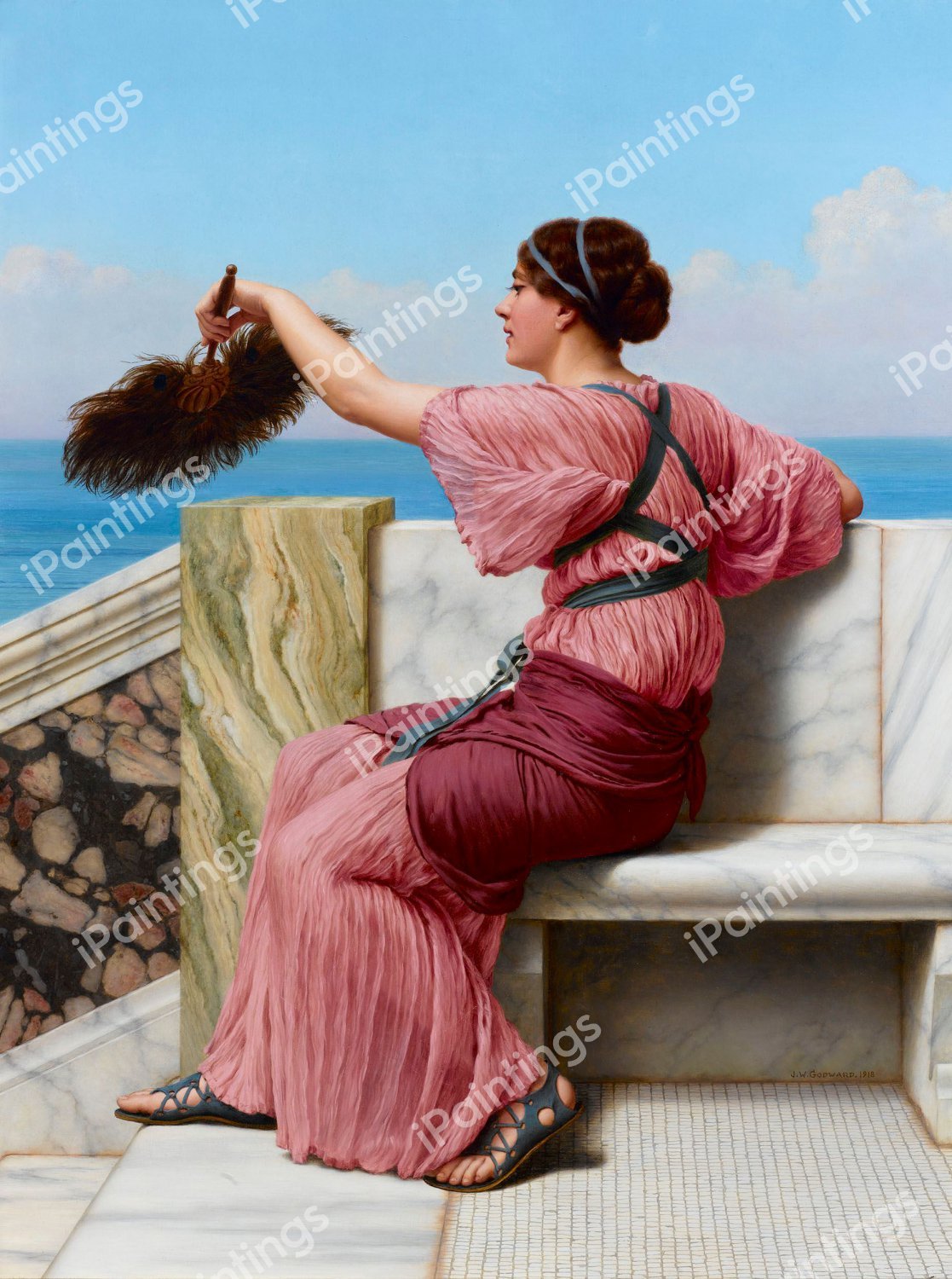 A Signal. The painting by John William Godward