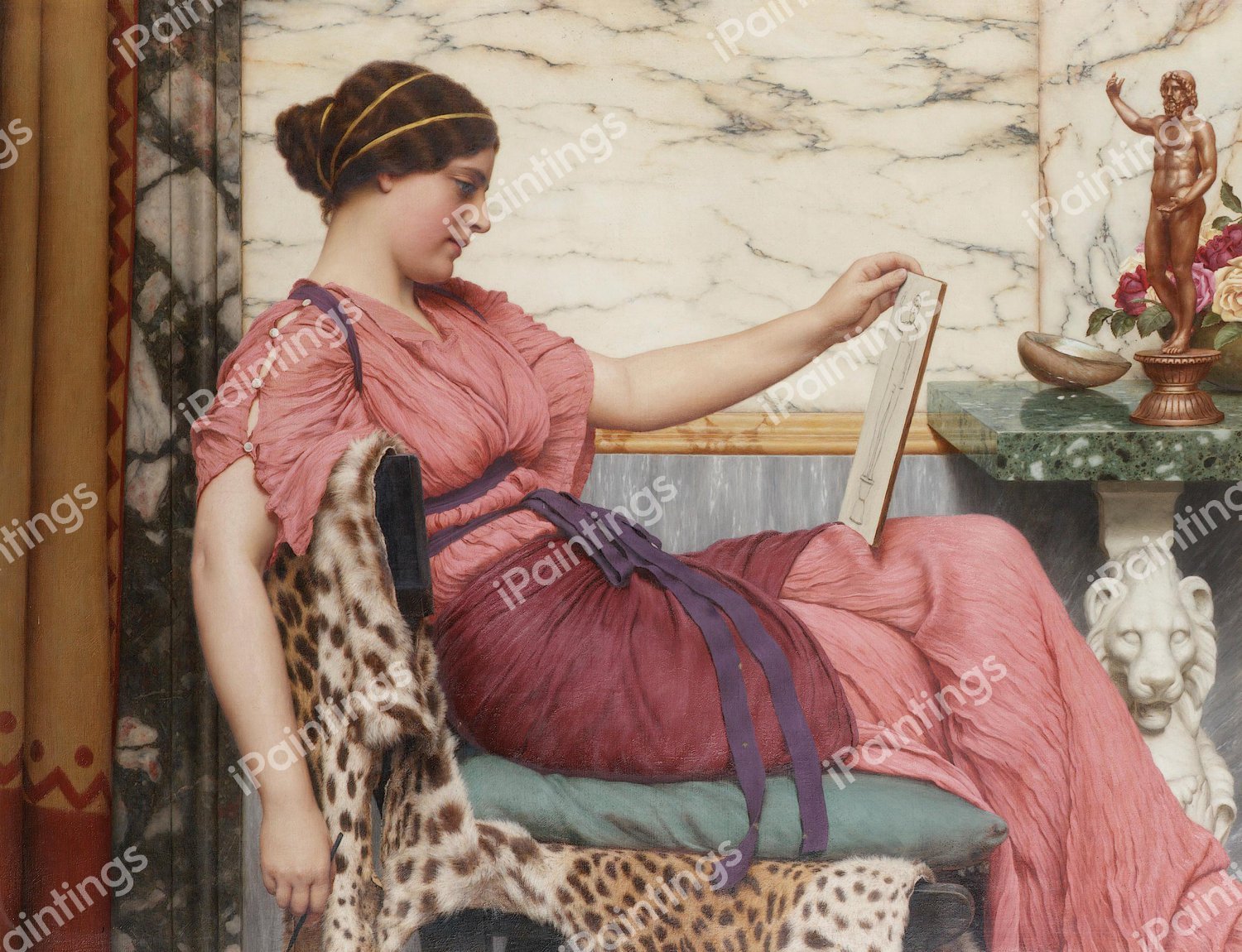 An Amateur. The painting by John William Godward