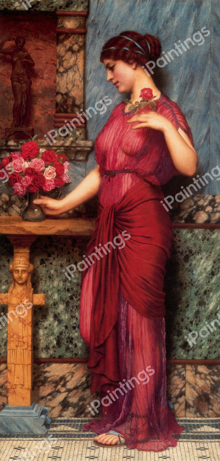 An Offering to Venus. The painting by John William Godward