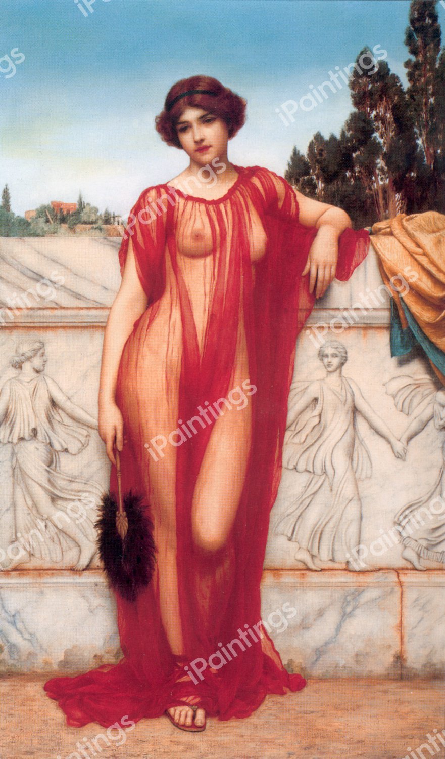 Athenais. The painting by John William Godward