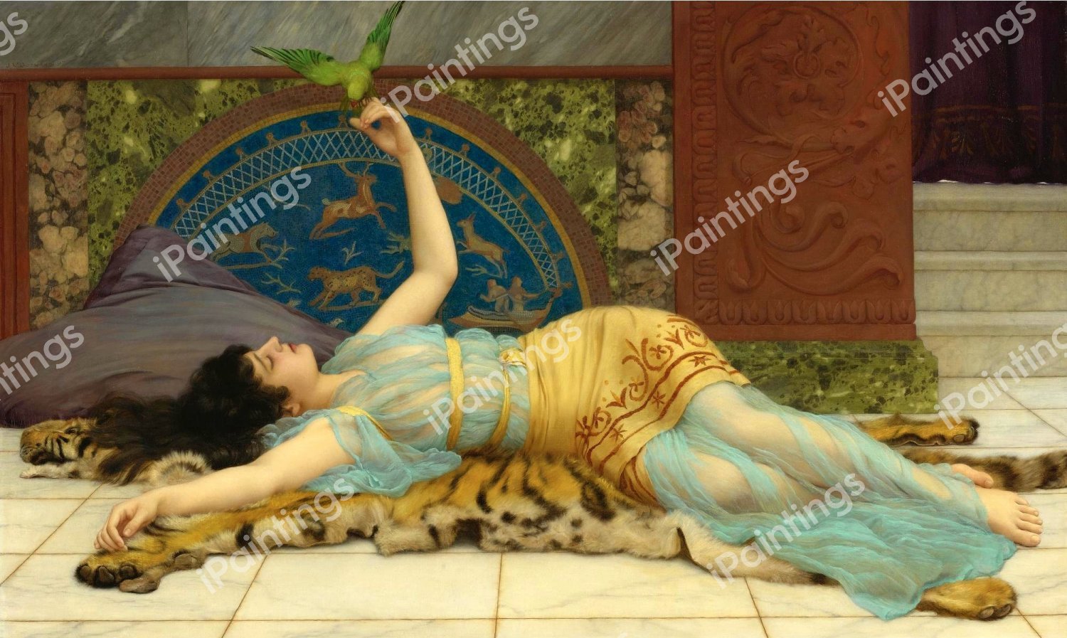 Dolce Far Niente 3. The painting by John William Godward