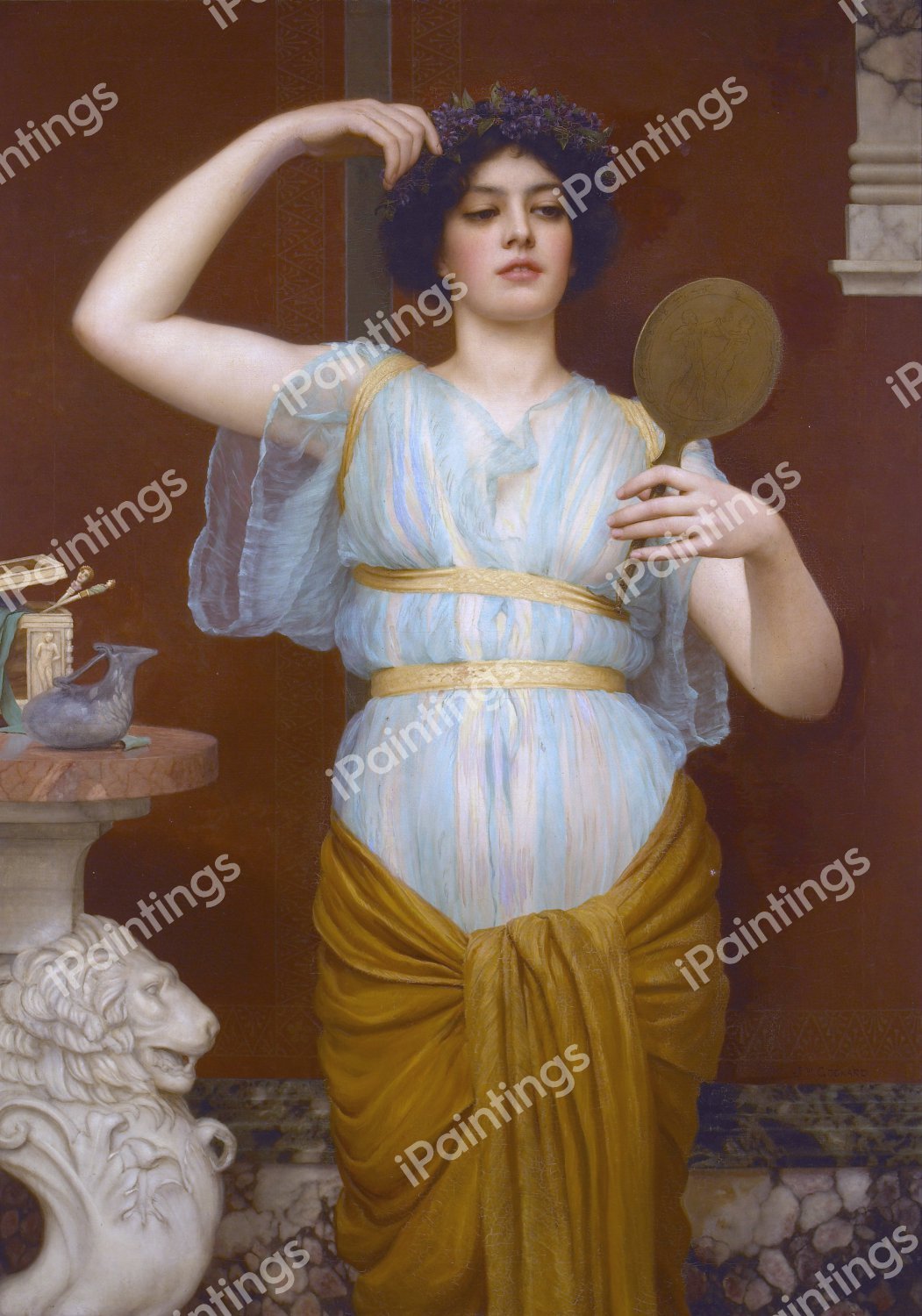 Lone. The painting by John William Godward