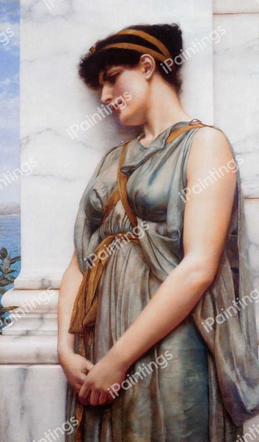 Pompeian Girl. The painting by John William Godward