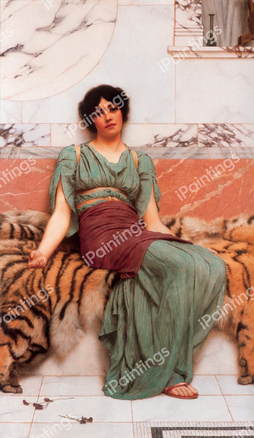 Sweet Dreams. The painting by John William Godward