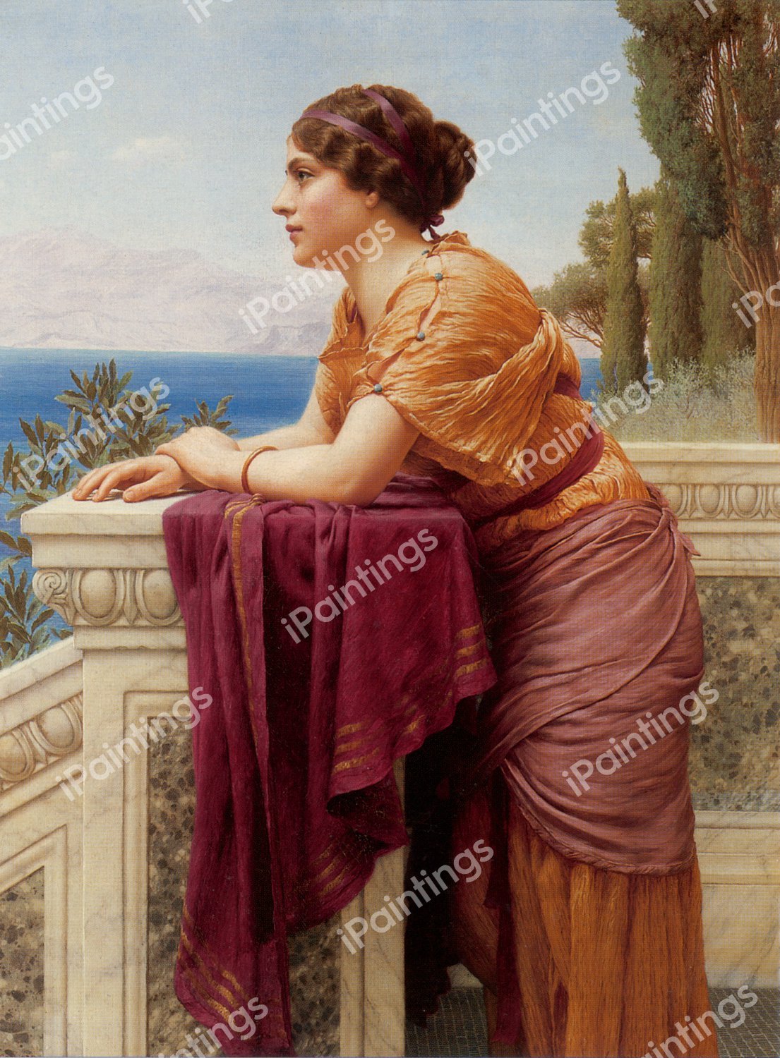 The Belvedere. The painting by John William Godward