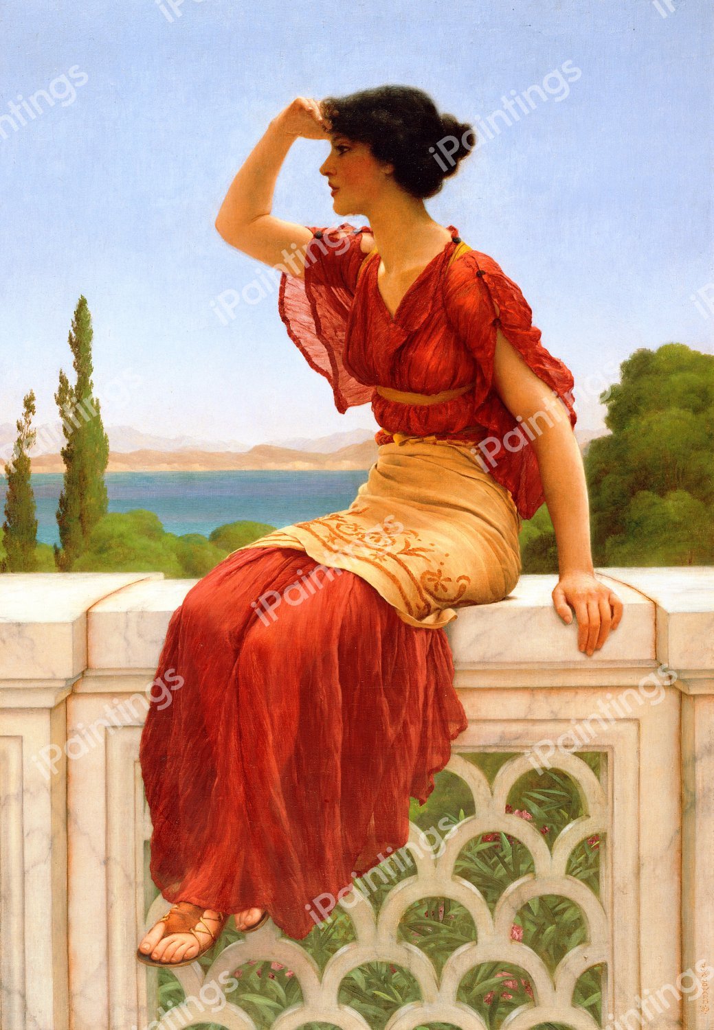 The Signal. The painting by John William Godward