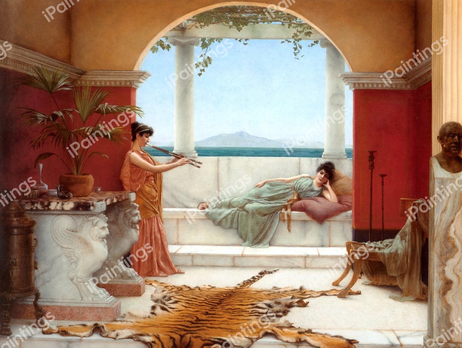 The Sweet Siesta of a Summer Day. The painting by John William Godward