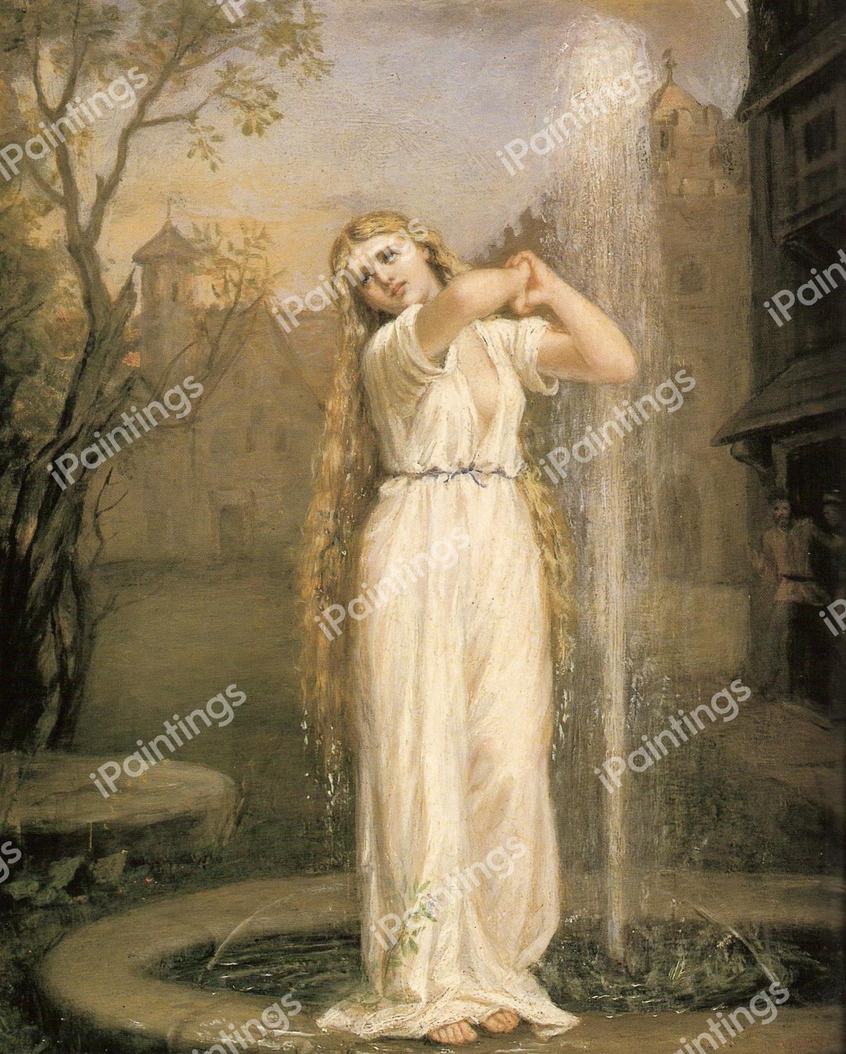 A Portrait of Undine. The painting by John William Waterhouse