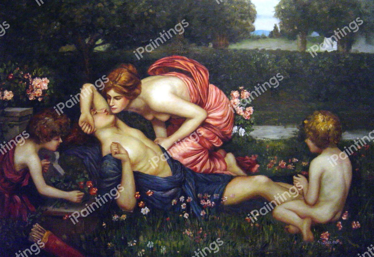 Awakening Of Adonis. The painting by John William Waterhouse