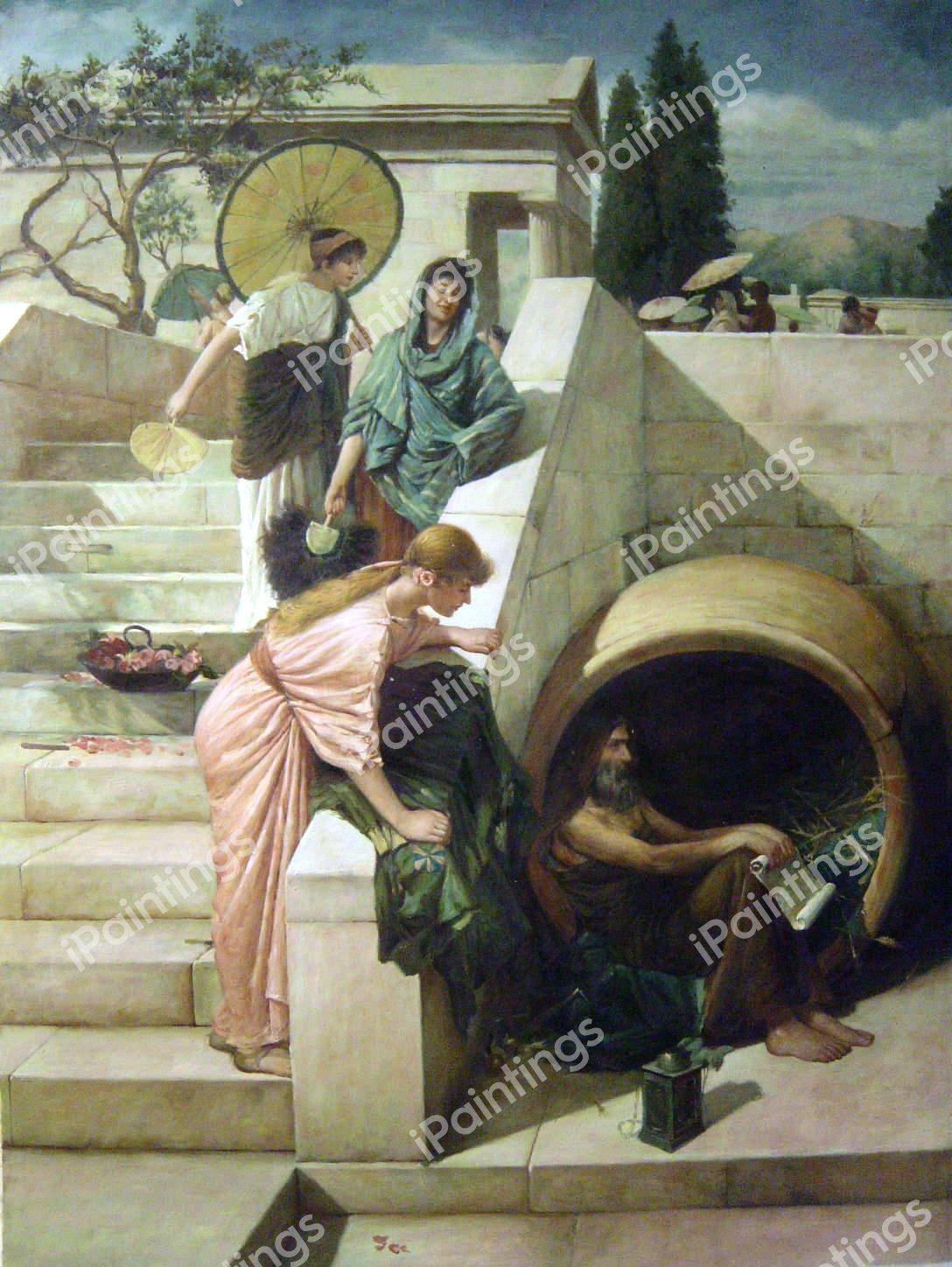 Diogenes. The painting by John William Waterhouse