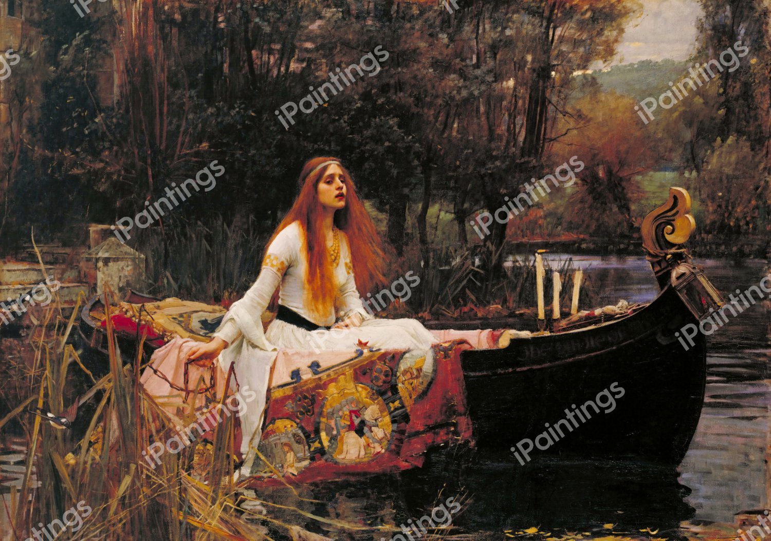 Lady of Shalott. The painting by John William Waterhouse