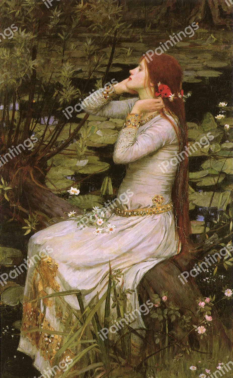 Portrait of Ophelia II. The painting by John William Waterhouse