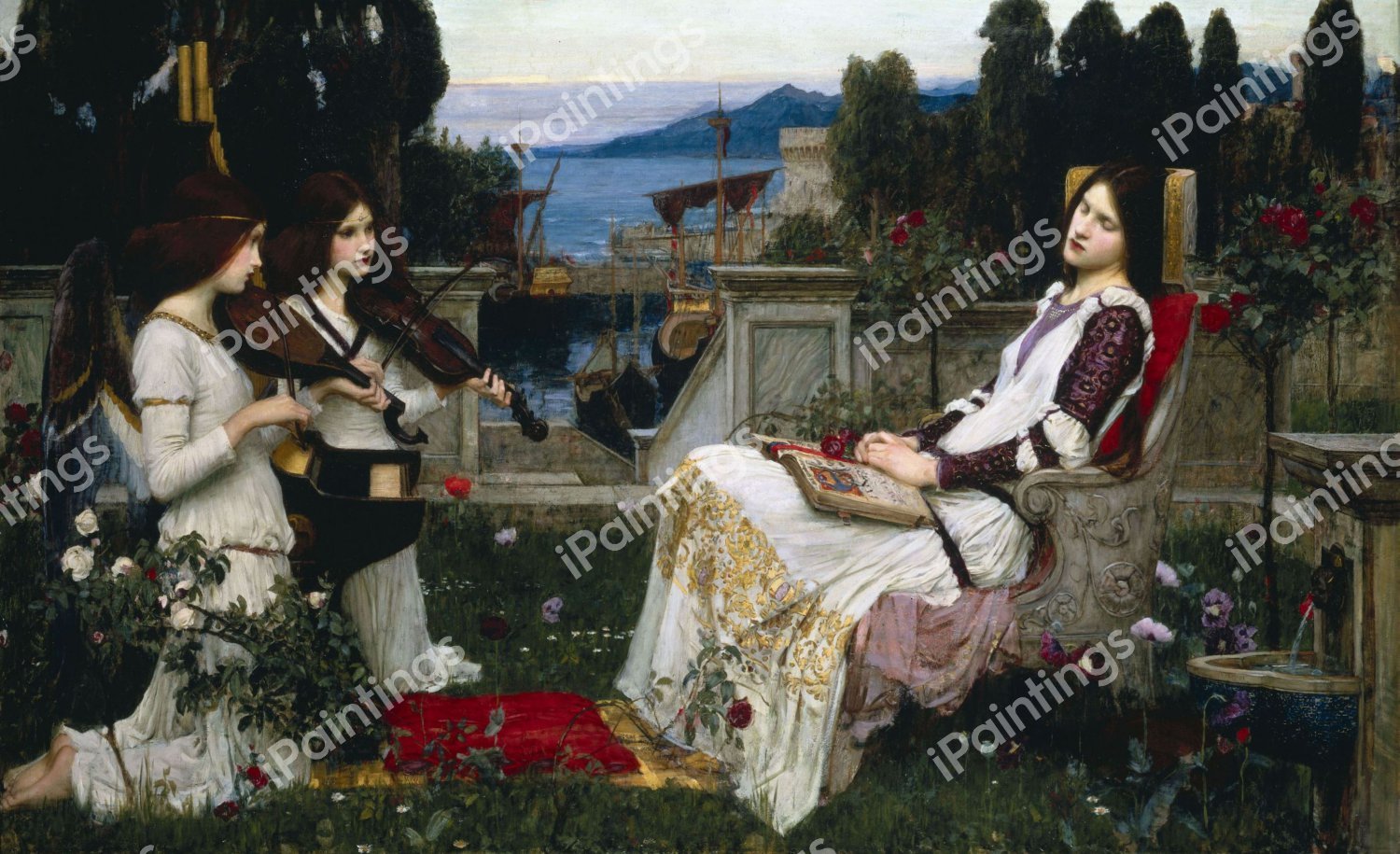 Saint Cecilia. The painting by John William Waterhouse