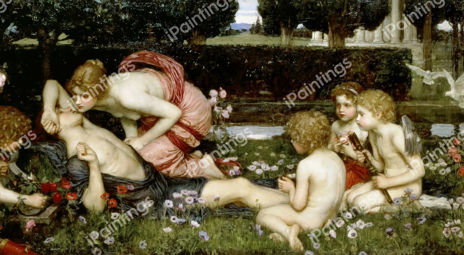 The Awakening of Adonis. The painting by John William Waterhouse