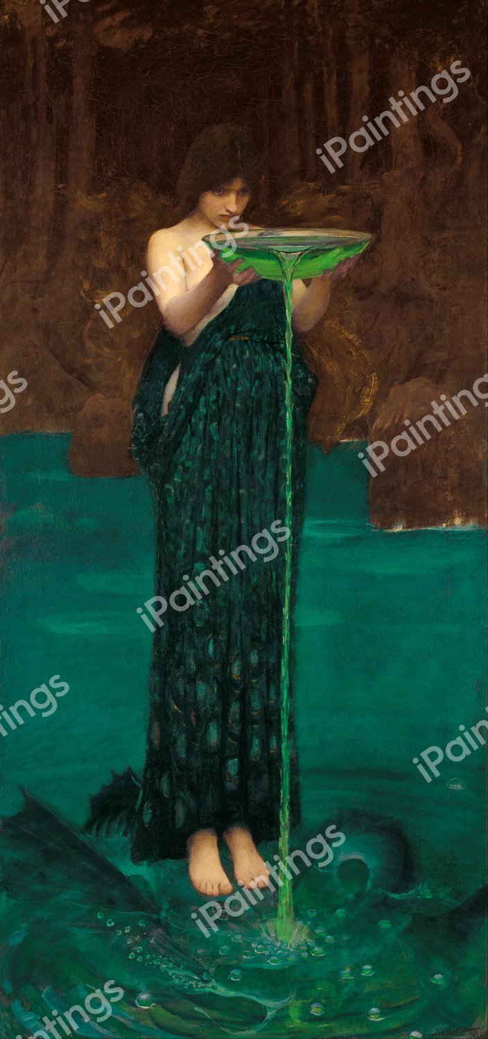 The Circe Invidiosa. The painting by John William Waterhouse