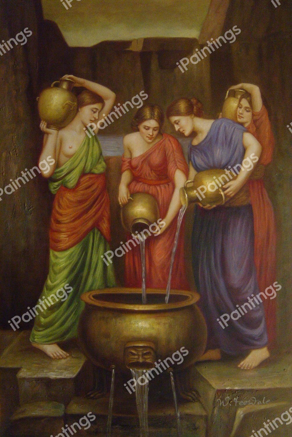 The Danaides. The painting by John William Waterhouse