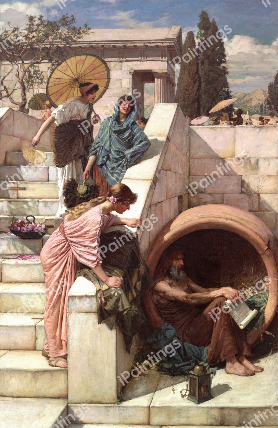 The Diogenes. The painting by John William Waterhouse