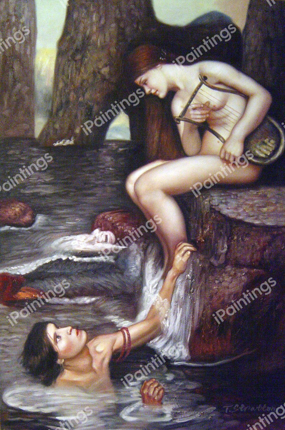 The Siren. The painting by John William Waterhouse