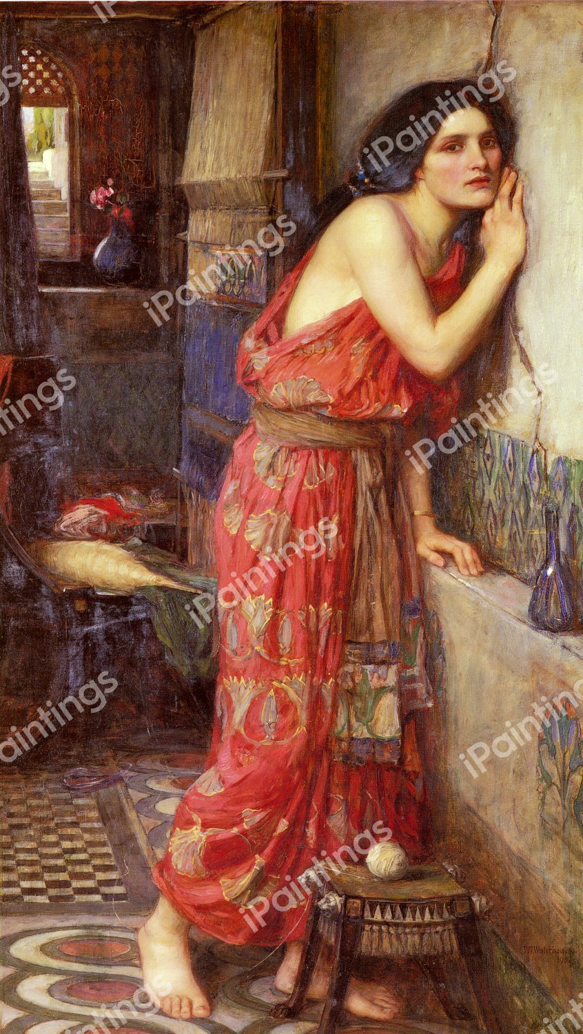Thisbe also known as The Listener. The painting by John William Waterhouse