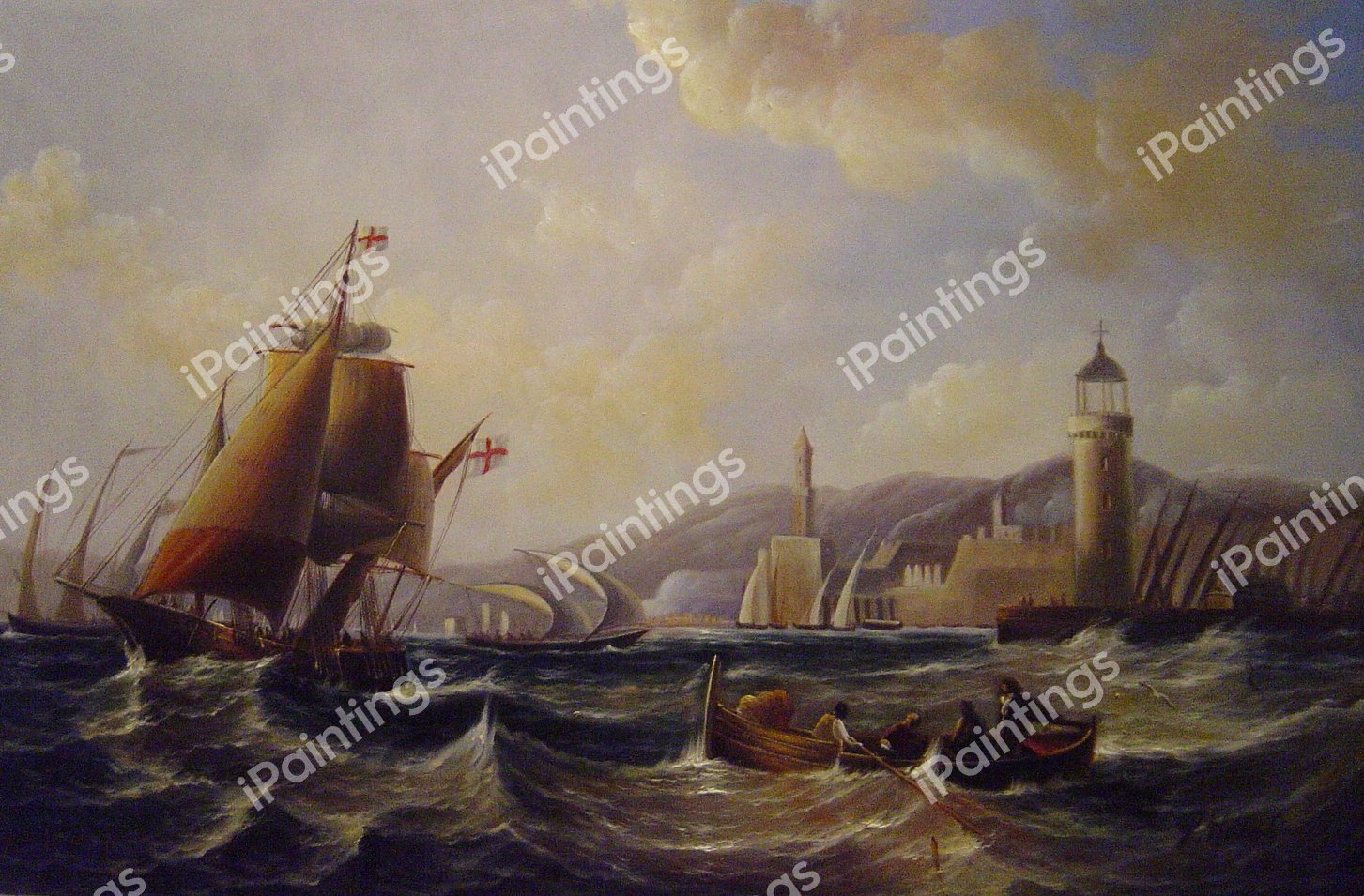 Genoa. The painting by John Wilson Carmichael