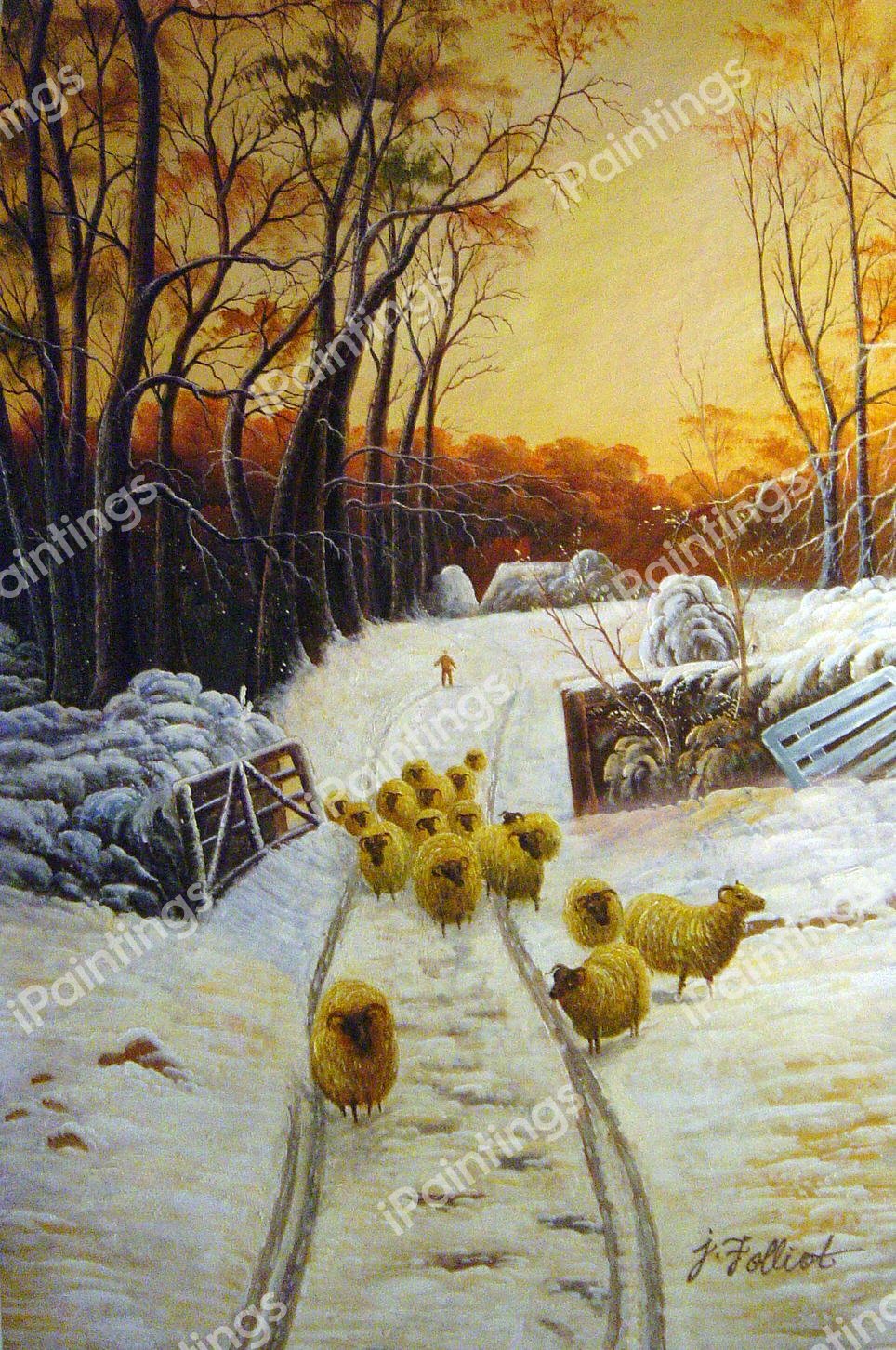 The Sun Had Closed. The painting by Joseph Farquharson